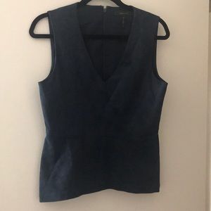 BCBG navy blue velvet  top!